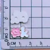 Série Estilo Pequeno Chanel Etiquetas em Formato de Coração, Ímãs de Geladeira Flor de Rosa, Fivelas de Sapato, Presilhas de Cabelo, Adesivos DIY para Capa de Celular com Cola Creme