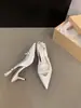 Sandalias elegantes Chuyuji de estilo francés, punta fina, color negro, zapatos de hada, nuevos zapatos de tacón alto primavera-verano 2026