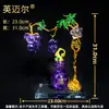 Adorno de Calabaza Citrina Atrae Fortuna en Stock, Decoración del Hogar Flor de Loto Morada, Adorno de Calabaza Cacahuete de Vidrio