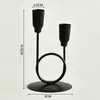 Suporte de Velas Metálico em Forma de U de Cabeça Dupla Transfronteiriço Utensílios de Velas para Mesa de Jantar Ornamentos Decorativos Simples de Luxo Nórdico