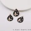 Colgante Mariposa Hueca de Hierro Negro Estilo Chanel Materiales para Pendientes y Accesorios para el Cabello Hechos a Mano Accesorios Pequeños