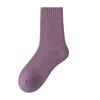 Meias de Cashmere Femininas Outono e Inverno Espessadas Meias Lua Meias de Toalha Cano Médio Meias Almofada Escovadas Inverno Forradas com Fleece Espessadas Femininas