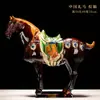 Caballo Tang Sancai Caballo de Cerámica Año del Caballo Adorno Regalo Nacional Artesanía de Caballo Regalo Decoración de Sala de Estar Adorno para el Hogar Seis Caballos