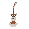 Colgante de Bolso para Cachorro Schnauzer Llavero de Perro de Cuero PU Adorno Regalo Venta al por Mayor Moda Accesorio para Viajero