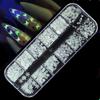 Lantejoulas de arte de unha transfronteiriças, ilusão de laser, borboleta, lantejoulas fluorescentes luminosas, caixa de fábrica, atacado