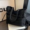 Bolsa de Lona para Mujer, Gran Capacidad, Nueva Versátil Bolso de Hombro Otoño e Invierno 2026, Bolso de Tela Simple Casual, Bolso Tote para Viajar