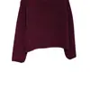 Chaqueta corta de mujer 2024 de un solo pecho con diseño cruzado europeo y americano, chaqueta de punto tipo suéter 6004B6 de doble color sólido y grueso