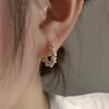Plata S925 plata esterlina estilo coreano diseño nicho aretes de círculo de alta gama aretes para mujer hebilla de oreja 2023 nueva moda