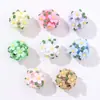 Bolas de Flores Coloridas Grandes Cuentas de Flores de Resina para Hacer Joyería DIY Accesorios de Decoración para Bolígrafos