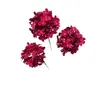 Hortênsia Colorida de 3 Cabeças em Galho Único, Hortênsia em Galho Único, Novo Estilo Flores Artificiais para Decoração de Buquê de Tema de Parede de Flores para Casamento, Área de Boas-Vindas