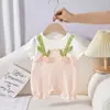 Roupas de Verão Novas para Bebê Menina de Seis Meses 2025 Roupas de Verão Macacão Fino de Manga Curta Fofo para Passeio