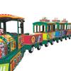 Tren Turístico de Caricatura Pintada Cuadrado para Exteriores para Niños y Familias, Tren Eléctrico sin Vías para Atracciones Culturales y Turísticas, Equipo de Diversión