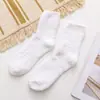Meias de Dormir Lisas Cor Sólida de Fleece Coral para Homens Meias para Chão de Casa Meias de Cano Médio para Outono e Inverno Meias Quentes de Fleece Meio Lado