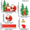 Adornos navideños de madera, decoración navideña para el hogar, cabaña de muñeco de nieve, juego de platos de madera, mesa, decoración de árbol de Navidad para personas mayores