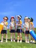 Uniformes de Jardín de Infancia, Ropa de Verano, Uniformes de Clase para Niños, Ropa de Presentación de Rayas Arcoíris, Uniformes de Escuela Primaria, Atuendos para Reuniones Deportivas