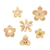 Acero inoxidable flores vintage francesas DIY accesorios hechos a mano colgante floral joyería de acero inoxidable para mujer collar colgante