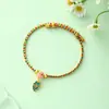 Pulsera Zongzi de Hortensia del Día de Mayo, Nueva Cuerda Roja Tejida a Mano para Niños y Bebés, Pulsera de Cuentas DIY de Alta Calidad
