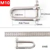 Grillete en D de Acero Inoxidable 304 Grillete en Forma de Arco Hebilla de Elevación Marina Anillo de Conexión para Cable de Acero M4-M38
