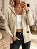Cárdigan de Punto con Capucha de Manga Larga para Mujer Tallas Grandes, Suéter Holgado tipo Abrigo para Primavera, Otoño e Invierno, de Venta Caliente Transfronteriza