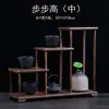 Bule Jogo de Chá Suporte para Bule de Argila Roxa Rack de Exibição de Madeira de Asa de Frango Base de Armário Pequeno Multi-Tesouro de Madeira Maciça Suporte para Bonsai