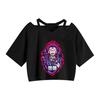 Camiseta de manga corta con estampado de dibujos animados de Jujutsu Kaisen para mujer, estilo informal y popular, de verano