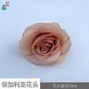 Cabeza de flor búlgara, rosa retro americana, fondo para decoración al aire libre, flores artificiales, conjunto de centro comercial, flor falsa