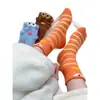Calcetines de dormir de felpa gruesa de dibujos animados para otoño e invierno, cálidos y lindos, novedad, divertidos, 3D, calcetines de pez feo de Fondo de Bikini
