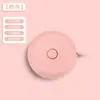 Fita Métrica Mini Fofa e Macia para Uso Doméstico, Fita Métrica de Plástico de 1,5m, Fita Métrica Retrátil Automática, Fita Métrica para Roupas