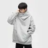 Sudadera con capucha de cuello alto americana de peso pesado para Otoño Invierno para Hombre con Capucha Holgada Streetwear Fresca Funcional para Pareja Chaqueta Deportiva Casual Tendencia ins