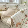 Funda de edredón 100% algodón, una pieza, estilo pastoral, estampado floral pequeño, apta para todas las estaciones, 100% algodón puro, 150x200*230cm, funda de edredón doble para primavera y verano