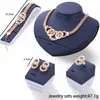 Comercio exterior, joyería europea y americana, conjunto de cinco anillos, collar, pendientes, pulsera, anillo, conjunto de cuatro piezas, venta directa de fábrica
