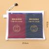 Bolsa de Cosméticos para Passaporte para Viagens ao Exterior, Porta-Cartão de Identidade Transparente Portátil, Porta-Cartão de Embarque, Capa Protetora, Bolsa para Documentos