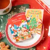 Cartão de felicitações de Natal escrito à mão acessórios para embalagem de biscoito bolo doce flor presente cartão DIY
