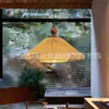 Lámpara de araña de ratán estilo Wabi-Sabi francés, luz principal retro para sala de estar, dormitorio, comedor, casa de huéspedes, sala de té, iluminación ambiental floral