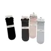 Calcetines de Red Huecos para Mujer Estilo Ballet Primavera y Verano Encaje Fino Borde de Burbuja Texturizado Corazón de Malla Tubo Medio Estudiante Holgados