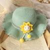 Sombrero de Sol Nuevo para Niños Sombrero de Paja de Verano para Niñas Set de Bolso Sombrero de Sol Protector Solar Verano Princesa Bebé Sombrero de Playa