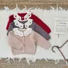 Cutemily Suéter Cárdigan de Ganchillo Hecho a Mano para Bebé Niña Otoño e Invierno Ins Suéter con Botones Retro de Color Contrastante para Bebé Niña