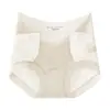 Ropa interior de mujer jacquard de encaje 10A entrepierna extendida antibacteriana cintura alta control de abdomen realce de glúteos sexy deseo puro ropa interior sin costuras
