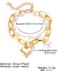 Pulsera de Cadena de Moda de Personalidad Transfronteriza Amor Perla Doble Capa Pulsera para Mujer Temperamento Japonés y Coreano Corazón de Durazno Colgante Pulsera Joyería