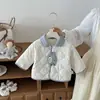 Chaqueta gruesa de otoño e invierno para bebé niño, abrigo acolchado fino de algodón para niño pequeño, cuello camisero casual, prenda exterior cálida para salir