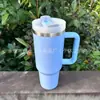 Taza de Coche Transfronteriza de 40 oz Segunda Generación Acero Inoxidable 304 Termo de Gran Capacidad con Asa, Taza de Hielo con Pajilla al Vacío para Mantener Frío
