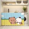 Cortinas Desenho Animado Fofas e Relaxantes para Armários de Armazenamento, Cobrindo Bagunça, Prateleiras de Cozinha, Sapateiras, Armários de Banheiro e Cortinas à Prova de Poeira