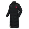 Abrigo largo de algodón de invierno para equipo nacional, forrado de felpa y engrosado, abrigo deportivo cálido unisex para protección contra el frío en el Noreste, con logo