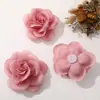 Niña linda simulación hilo de seda flor grande seda brillante color sólido rosa diy pasador hecho a mano tocado accesorios para ropa al por mayor