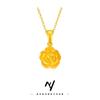 Colgante de Rosa Romántica Pequeña de Oro Arena Vietnamita Collar Clavícula de Flor Exquisita de Oro Antiguo Suministro de Joyería al por Mayor