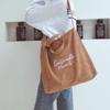 2026 Nuevo Bolso de Hombro de Pana de Gran Capacidad Estilo Coreano para Mujer, Bolso Tote de Lona de Moda, Bolso Cruzado Retro para Estudiante
