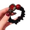Diadema Festiva, Alta Elasticidad, Estilo de Año Nuevo, Diadema Cuadrada de la Fortuna, Bola para Cola de Caballo, Banda para el Cuero Cabelludo, Accesorio para el Cabello del Año Nuevo Animal Rojo