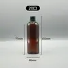 Garrafa plástica de 100ml com tampa, selada, boca estreita, branca, garrafa PET esguia, garrafa de líquido vazia, garrafa dispensadora de álcool