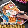Conjunto de canetas marcadoras barato estudante desenho animado pintado à mão design ponta dupla caneta colorida oleosa consulta desconto
