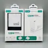 Cargador de teléfono móvil de alta potencia con carga rápida de 120 W certificado 3C, juego de cabezal de carga rápida Android Tipo-C, cable de datos